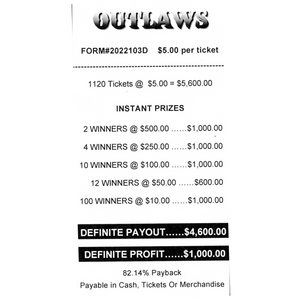 Outlaws $5 ALL INSTANTS