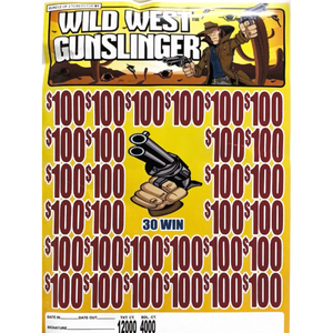 Wild West Gunslinger JAR TICKET GAME