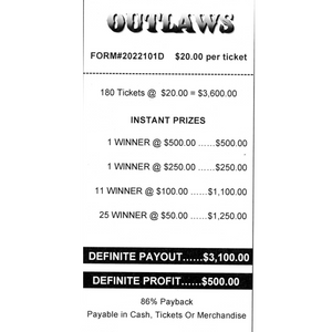 Outlaws $20 ALL INSTANTS