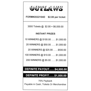 Outlaws $2 ALL INSTANTS
